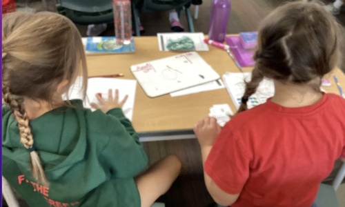 Oak Class pupils working at their desks