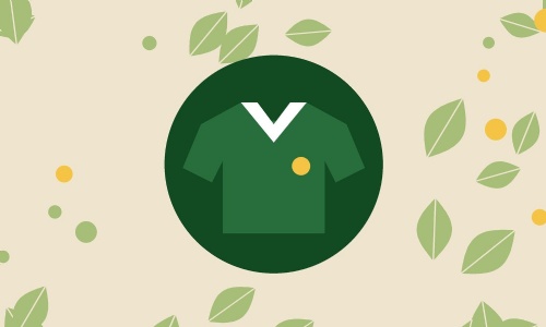 School jumper icon on a cream background